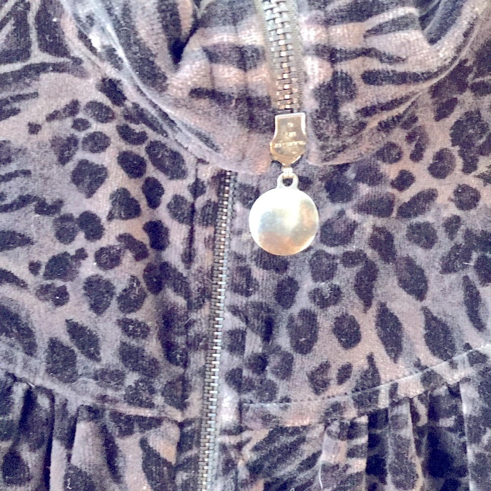 Black with grey undertone leopard print jacket